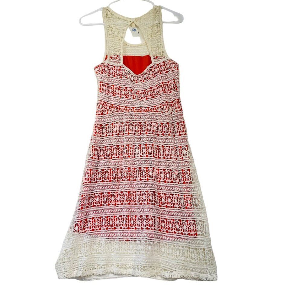 Maison Jules | Women's  Cream Lace Overlay Dress Size Small-NWT - Picture 3 of 12